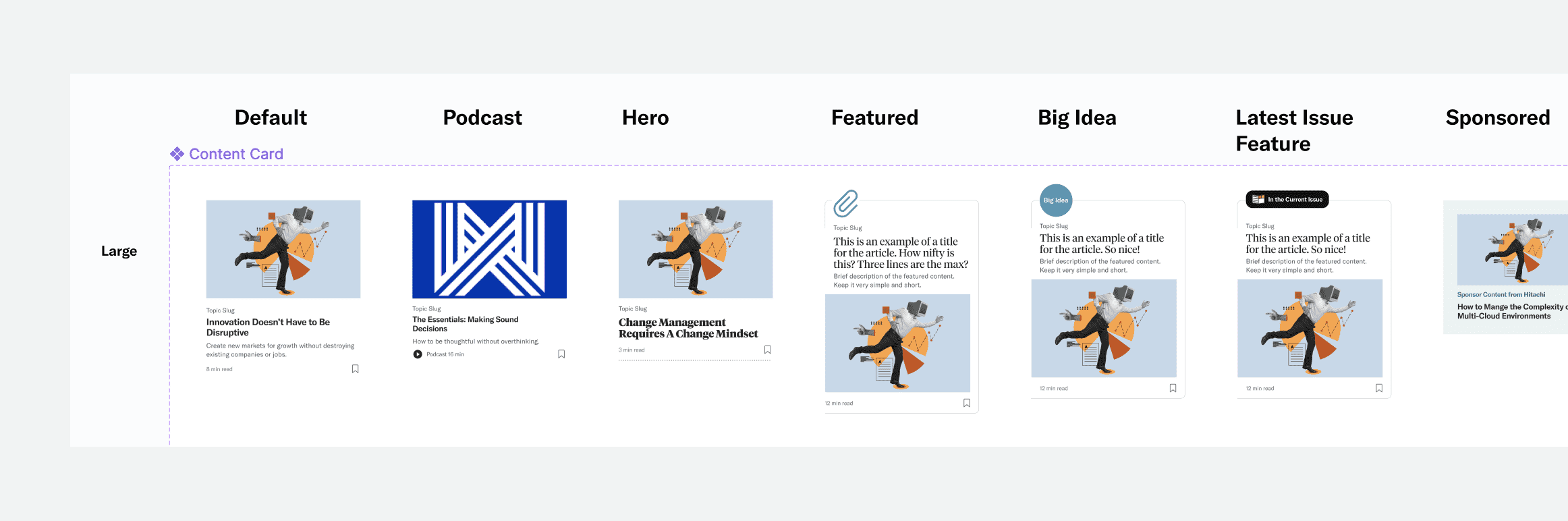Various text and input styles used while designing the HBR app.