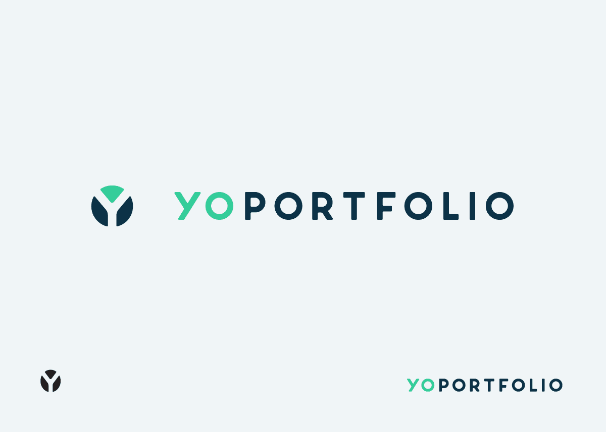 The final YoPortfolio logo. Icon and wordmark.